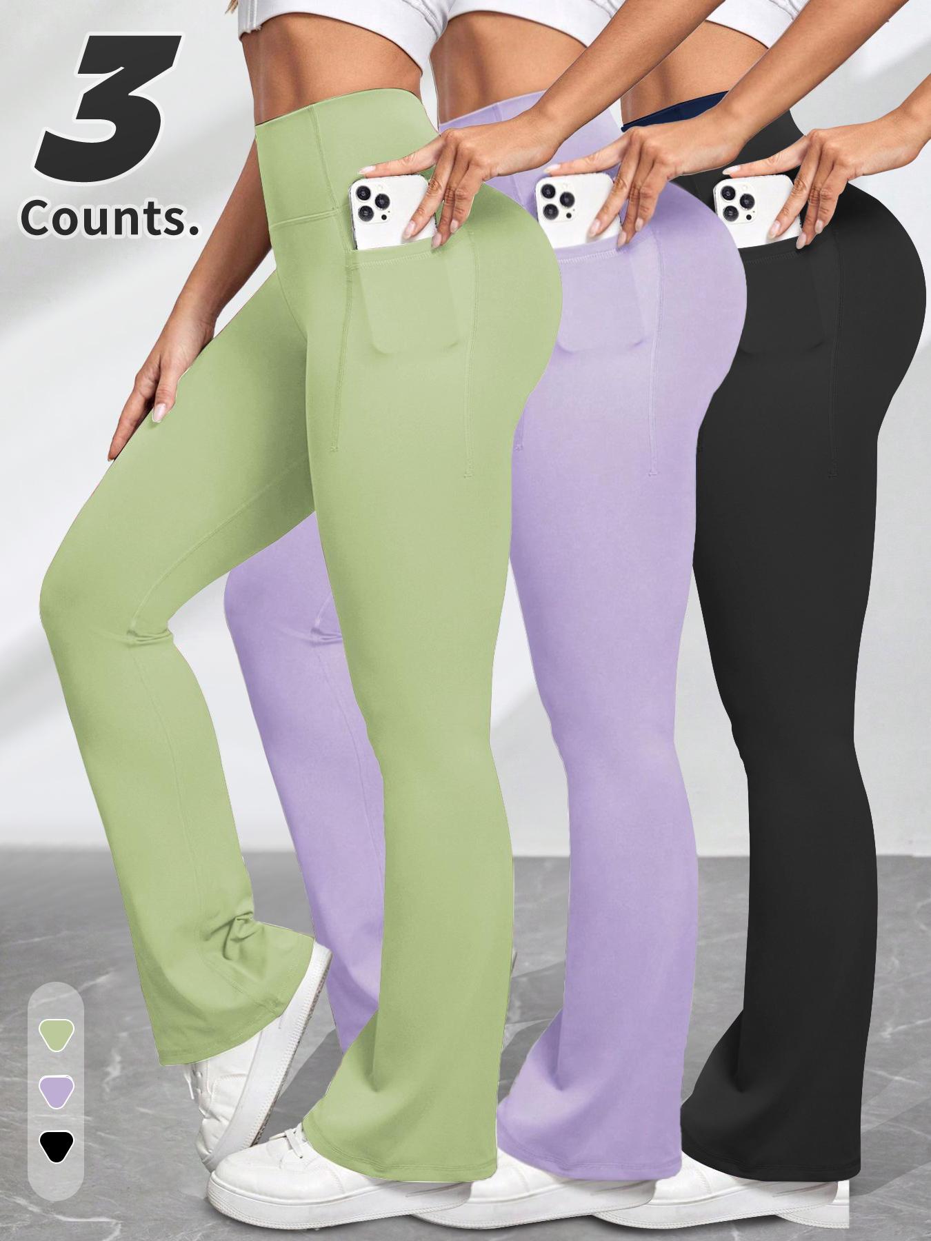 Women's Solid Color High Waist Sports Pants, Casual Comfy Breathable Tight-fitting Pants for Yoga Gym Workout Running, Ladies Sportswear for All Seasons, Skinny Yoga Bottoms