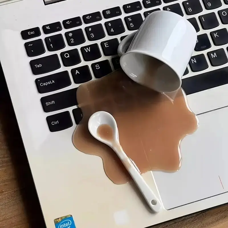 Creative Spilled Coffee Phone Stand, Party Prank Prop, Desk Gadget, Office Fun Accessory, Humorous Design, High Quality, Novelty Gift, Phone Mount Holder