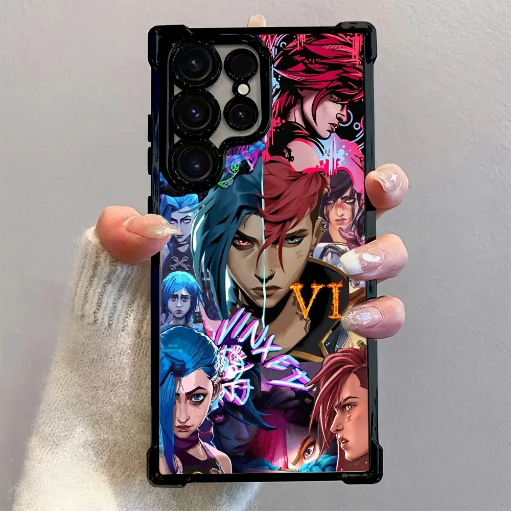 Best-selling A-Arcane V-VI animated phone case compatible with Samsung Galaxy S25/S24/S23/S22/S21/S20 FE Ultra/Plus/Edge series 4G/5G shockproof transparent soft case