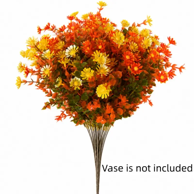 12pcs Autumn Chrysanthemum Artificial Flower Bouquet, Low Maintenance, Perfect for Home Decor, Shop Display, Holiday Decoration