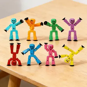 2pcs Random Color Suction Cup Emoticon Stick Figure Dolls