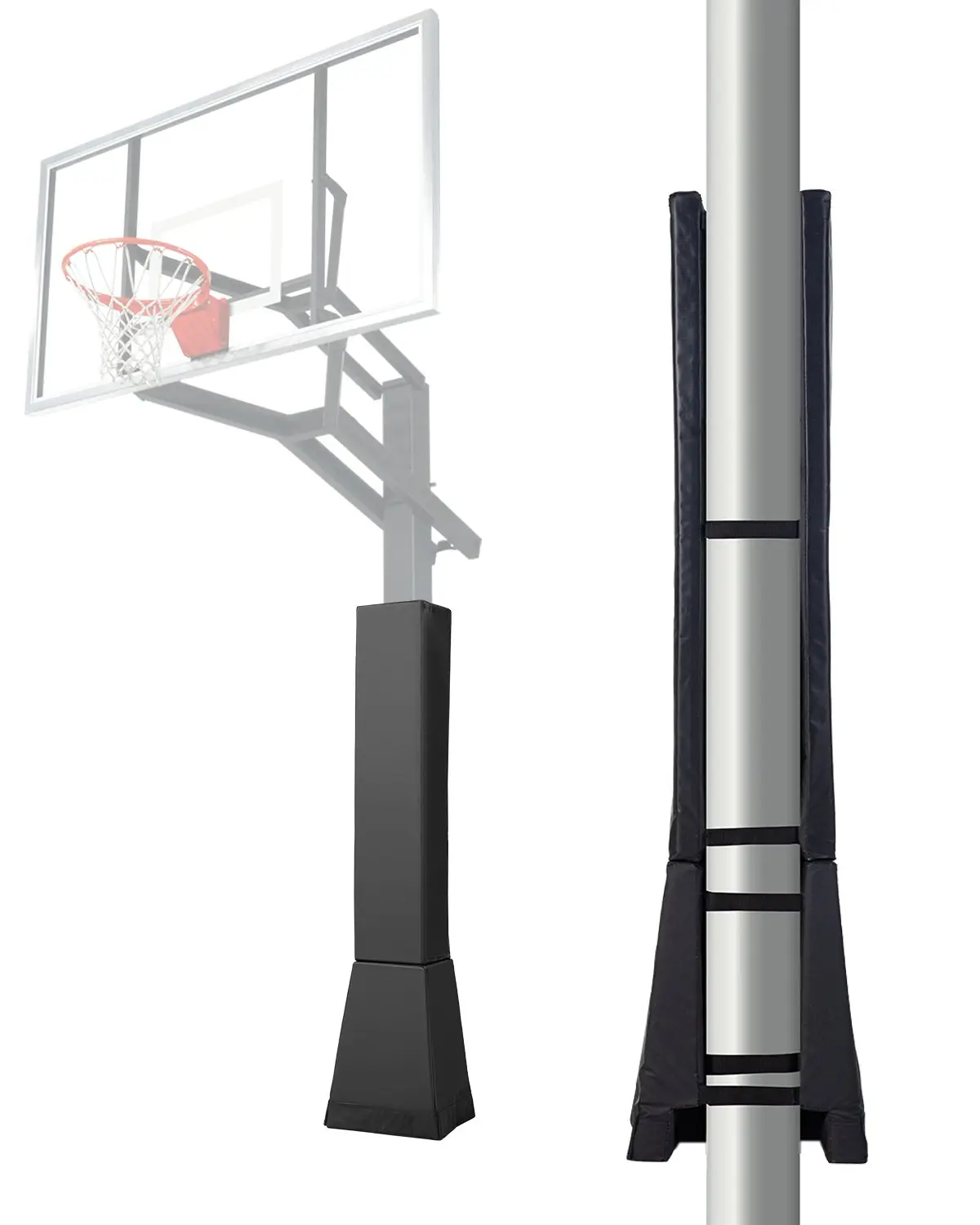 VEVOR Basketball Pole Pad, 64" Tall and 2" Thick Heavy Duty Wrap Around Pole Padding, Fits 6x6 - 7x7 inch Diameter Square Pole, All-weather Waterproof Protective Pad for Basement Garage Playground