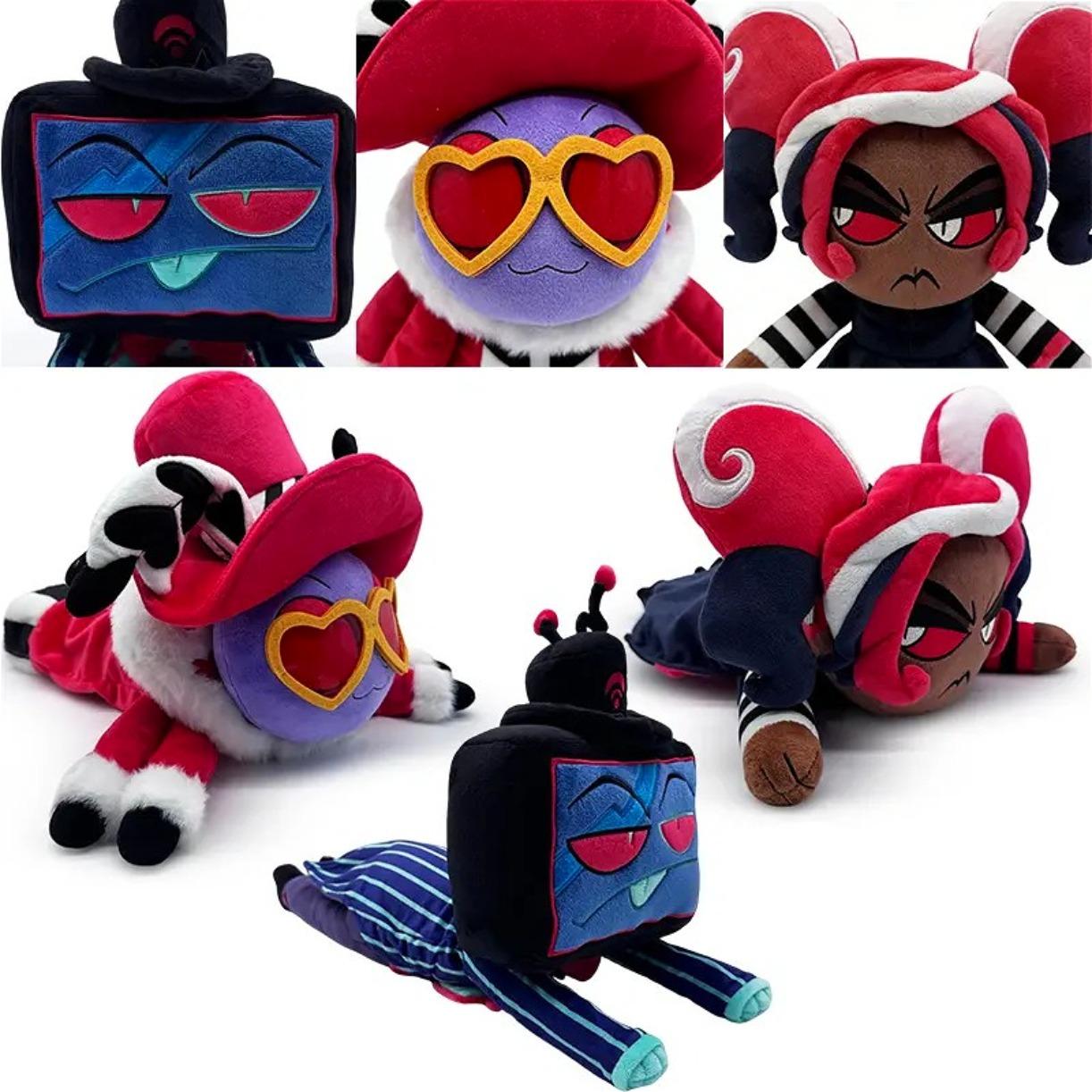 Hazbin Hotel Vox Plush Pillow Cushion 25cm Cute Stuffed Toy With Hat Niffty Anime Merch Kawaii Plushie Soft Doll Stress Relief Toy Anxiety Relief Sensory Toy Horror Theme Halloween Gift Birthday Gift For Kids Adults Room Decor Throw Pillow Gift