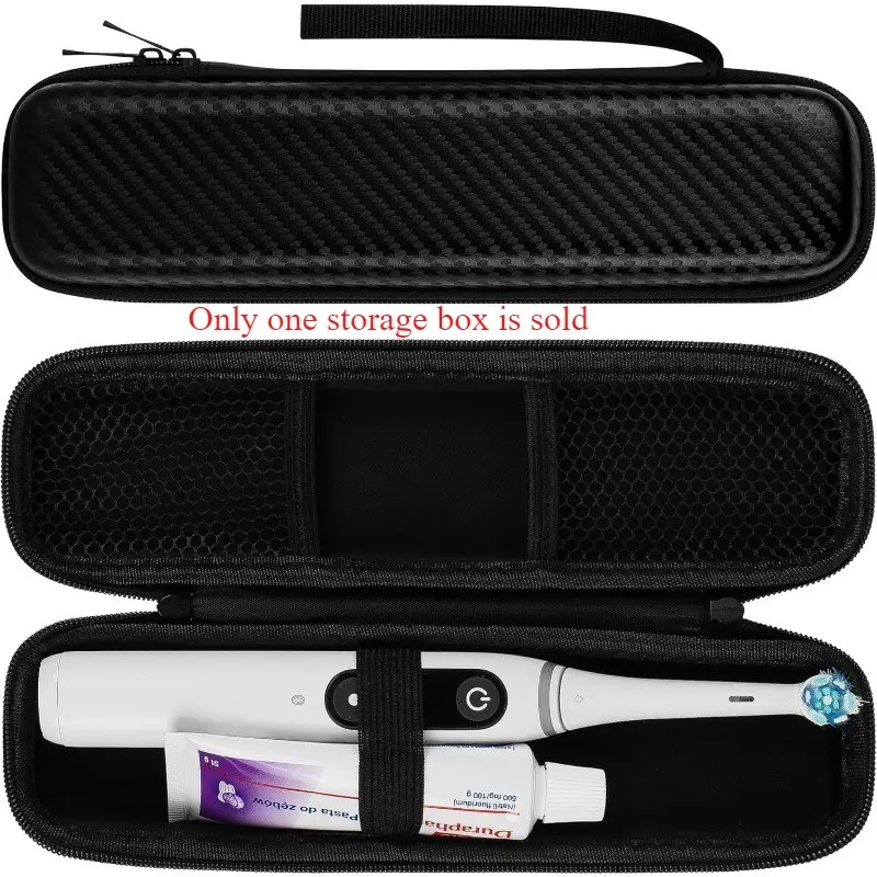 Electric Toothbrush Travel Case with Replacement Brush Heads, Compatible with Oral-B Io Series, Smart 1500, Philips Sonic Toothbrush, Hard Shell Storage Bag