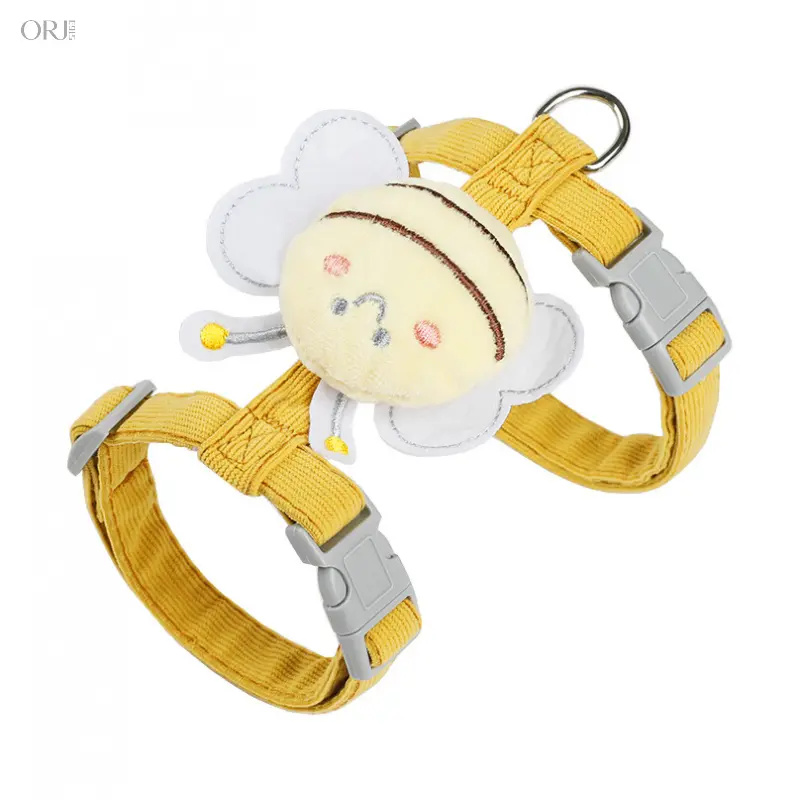Cute Bee Pet Harness Leash Set, Escape Proof H-Shape Adjustable Chest Strap For Cats, Viral Lightweight Walking Vest Harness For Kittens Small Pets, Comfortable Anti-Slip Traction Rope For Daily Outdoor Walking Photo Sh,Red,MAGA,Hat ,tassel,decor,keychain