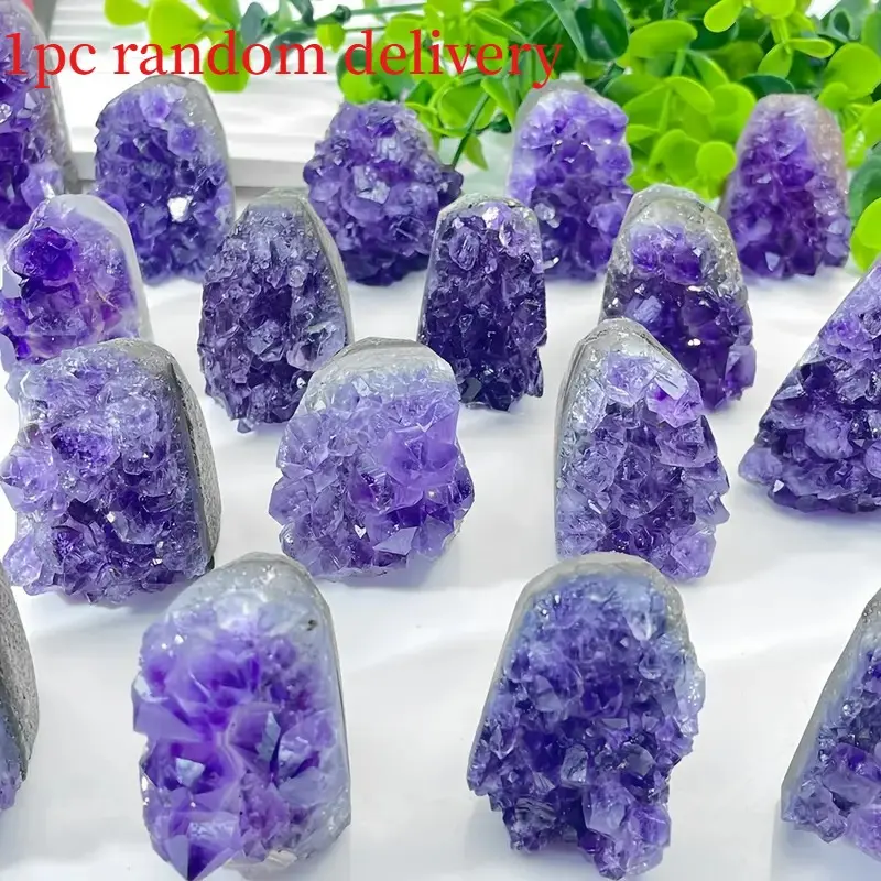 1pc mini amethyst crystal cave cluster, crystal home decoration, holiday gifts-Christmas, Halloween, Easter, Hanukkah and Thanksgiving.