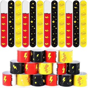 24 Pack Slap Wristband, Birthday Party Supplies, Cartoon Theme Bracelets Goodie Bag Fillers for Birthday & Theme Parties