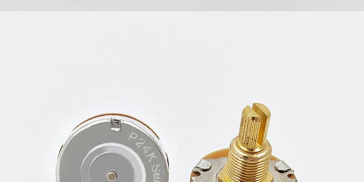 24-tooth copper shaft short shaft potentiometer for electric guitar and bass, knob switch for tone and volume, 500K resistance, 250K resistance, wholesale