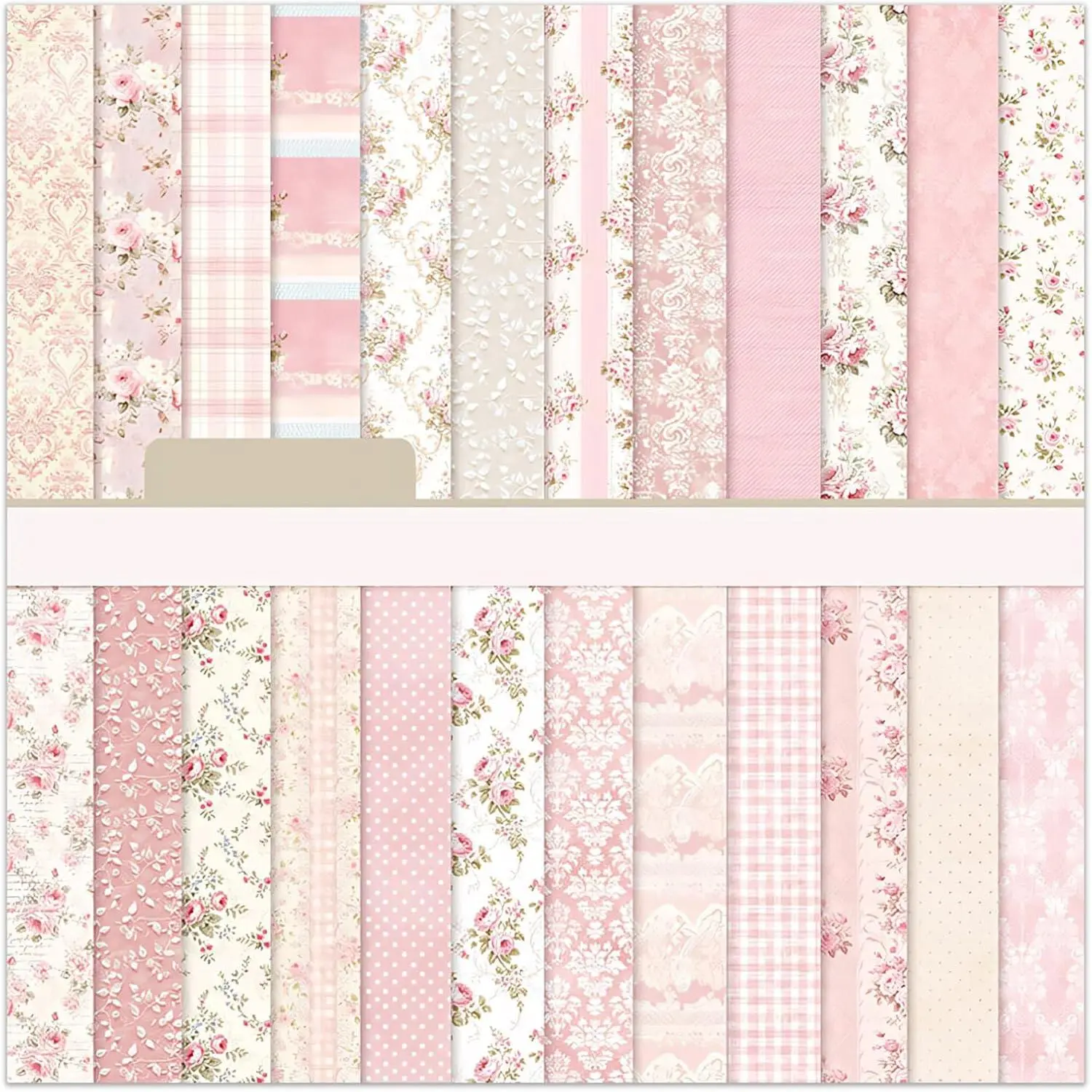 6 in Lignin-Free Modern Watercolor Craft Paper Pad, 24 Double-Sided Aesthetic Sheets for Scrapbooking, Wedding Photo Albums, DIY Crafts (Christmas Gifts, Wrapping Material), Watercolor Paper