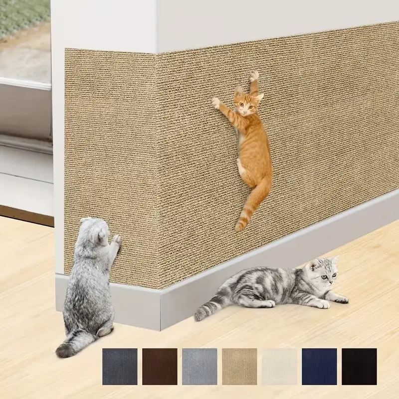 Vertical Wall-Mount Cat Scratcher, Durable Non-Shedding Cat Scratch Pad, Safe for Walls, Cat Climbing Toy, Pet Accessories, Home