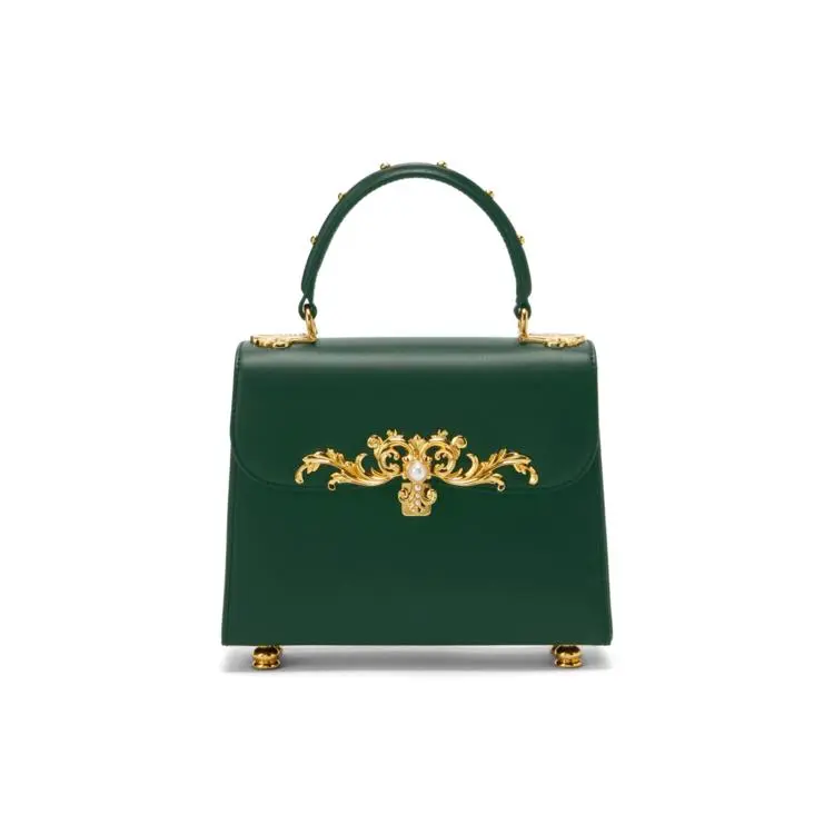 Charles & Keith Baroque-Style Small Square Handbag for Women – Metallic, Multiple Colors