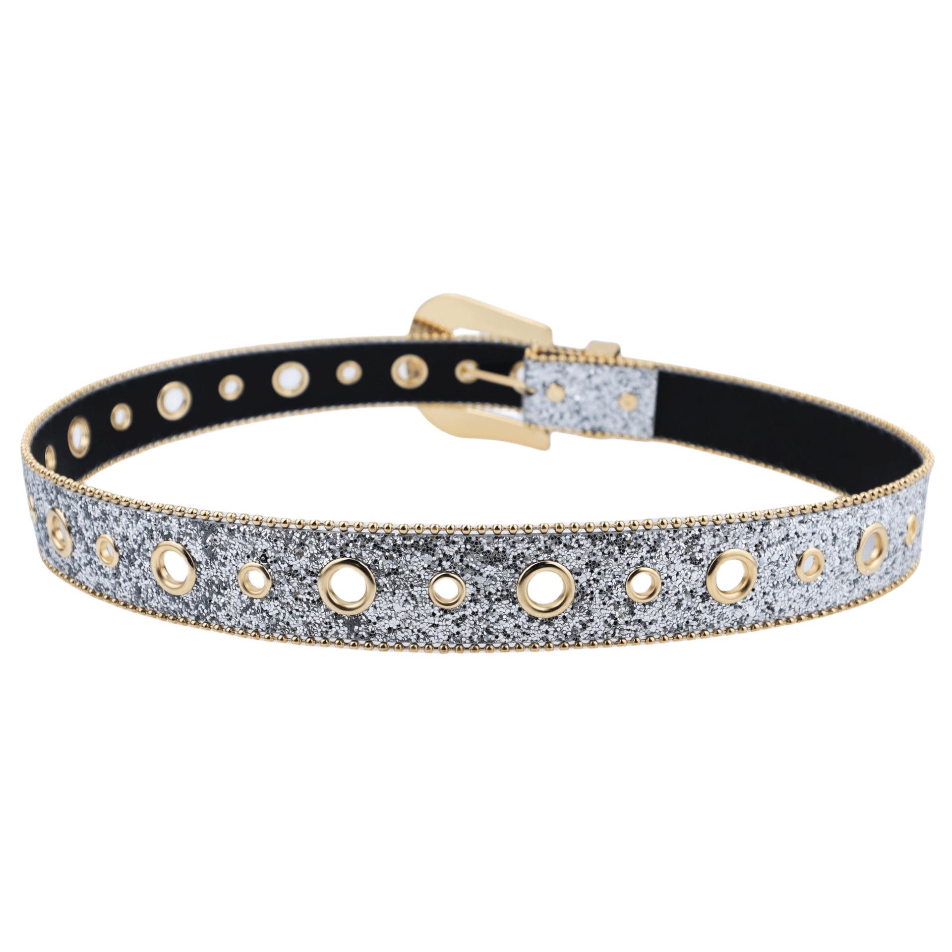 Cross-border rhinestone belt for women, ins-style wide waist belt, fashionable and unique sequin European and American decorative versatile jeans belt