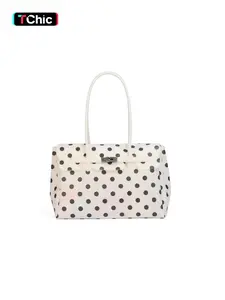 Polka Dot Clear Beach Bag for Women, Jelly Tote Bag Tote Bag, Underarm Bag, Lightweight Work Shoulder Bag, Handbag Cruise Vacation Essentials