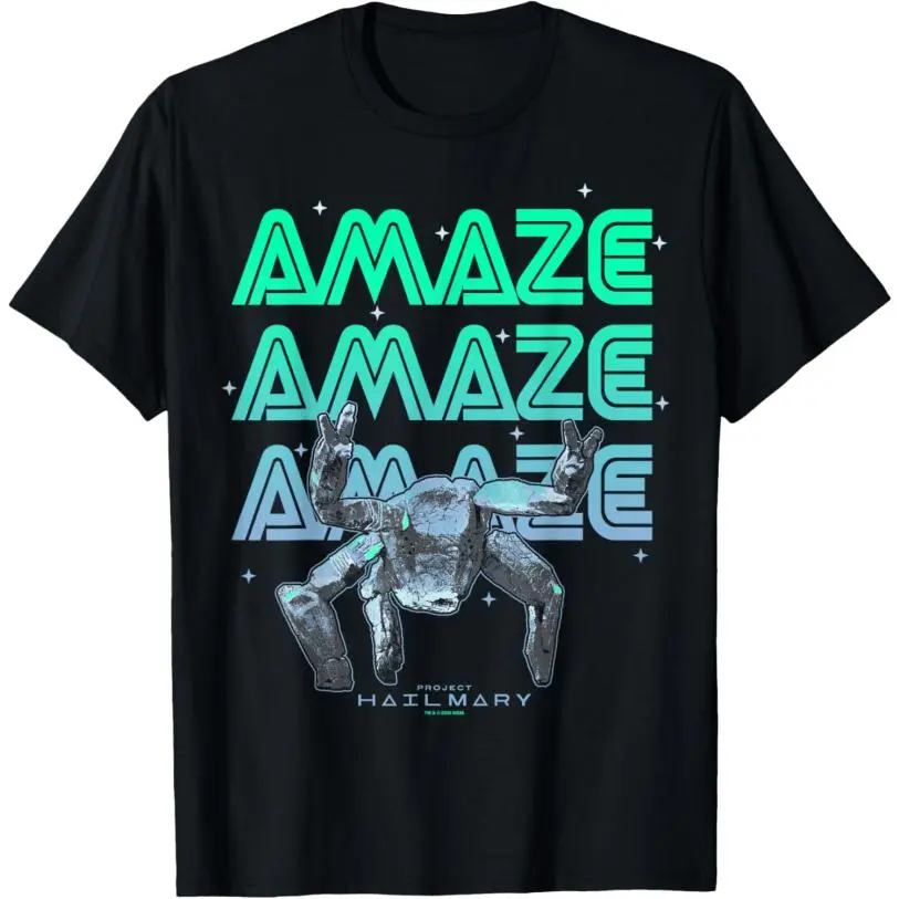 Rocky Neon Portrait Graphic T-Shirt, Unisex Project Hail Mary Inspired Streetwear, Classic Cut Shortsleeve Garment, Clothes, Menswear, Casual, Top, Tops, Round Neck, Digital Print, Unisex Fit, Loose