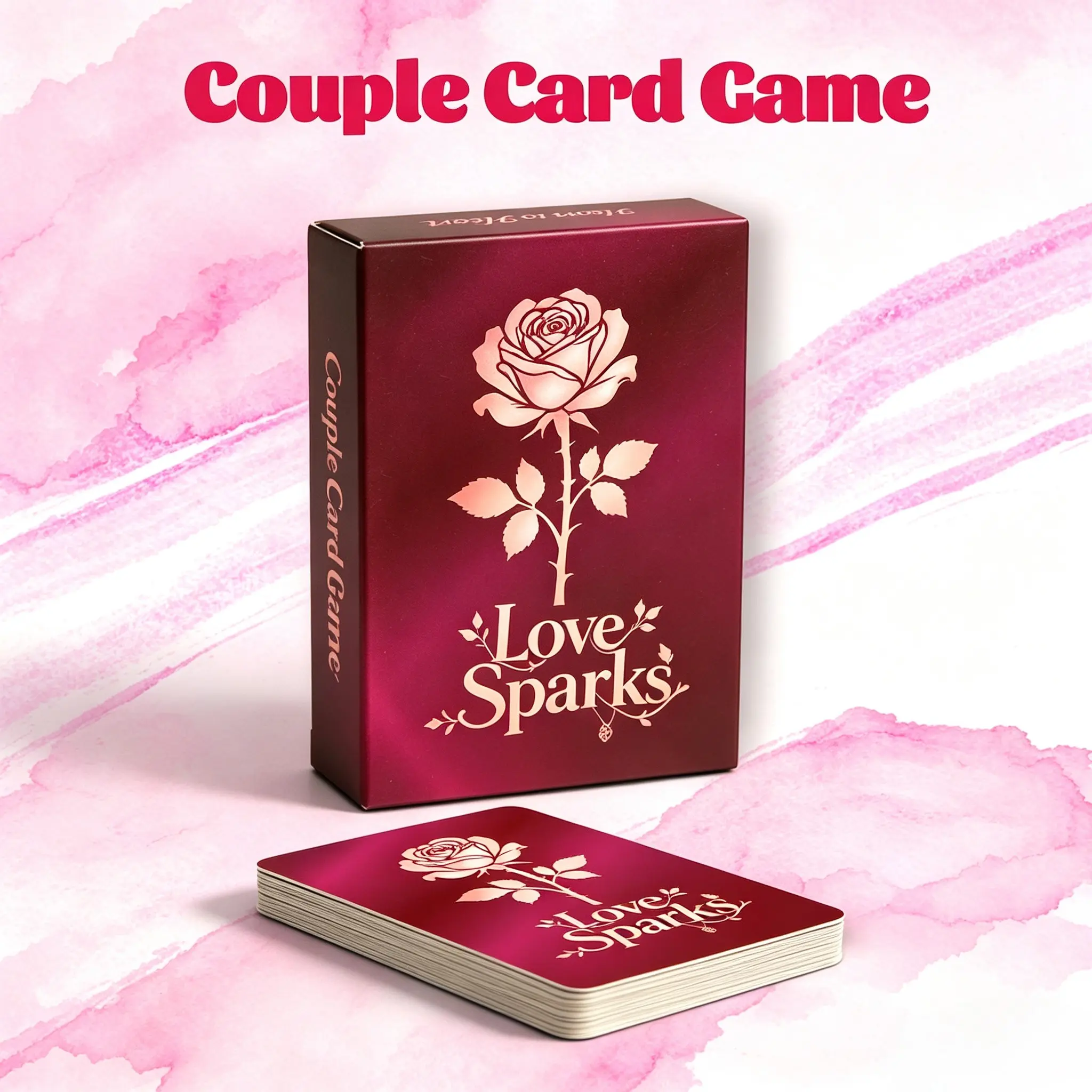 50 Love Sparks Hidden Allure Couple Challenge Game Cards, Adult Romantic Bedroom Interactive Toy Cards, Couples Dialogue Interaction Cards