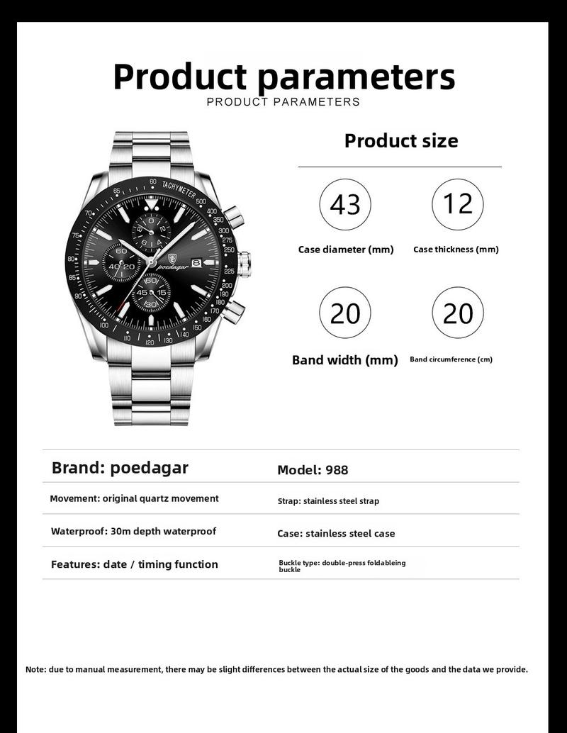 Luxury Men's Quartz Watch – Multifunctional Steel Strap with Countdown, Chronograph & Small Three-Hand Trendy All-match & Exquisite Watch for BirthdayGift with Box Modern Fashionable Wristwatch Luxury Men's Quartz Watch – Multifunctional Steel Strap with Countdown, Chronograph & Small Three-Hand Trendy All-match & Exquisite Watch for BirthdayGift with Box Modern Fashionable Wristwatch