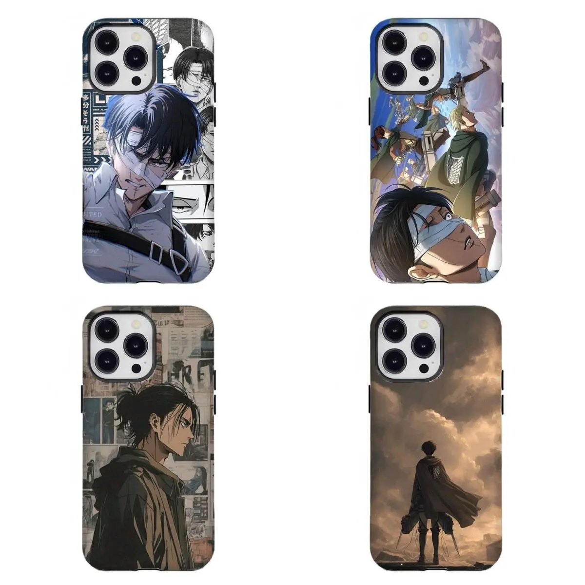Classic Anime Attack on Titan Levi Ackerman Custom Manga Aesthetic Smartphone Cover - Shockproof Polycarbonate Accessory with Protection, Compatible for iPhone 11-17 and for Samsung S21-S25, Ideal Gift for Anime Lovers