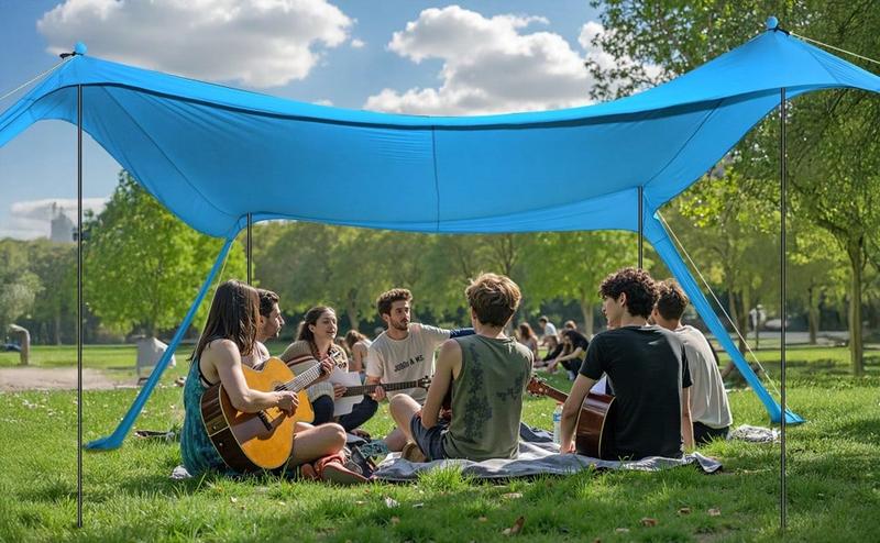 Beach Canopy Beach Tent 10x10 FT Easy To  Windproof  Sun Beach Shde Canopy Outdoor Shade For Beach Camping Family
