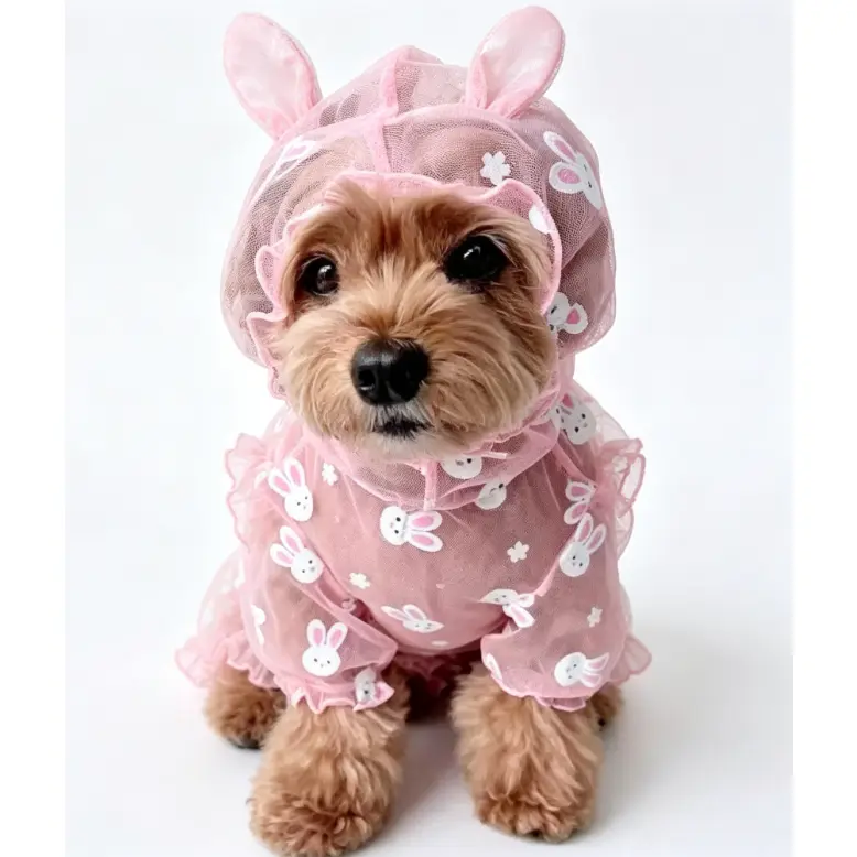 Dog Breathable Mesh Jumpsuit - Lightweight Summer 4-Legged Puppy Outfit with Anti-Mosquito Protection