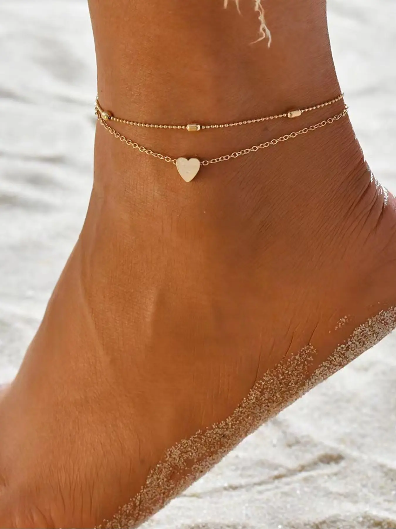 Elegant Pearl Double Layer Anklet, Perfect for Beach, Vacation, Daily Wear, Parties, Ideal Gift for Friends and Girlfriend