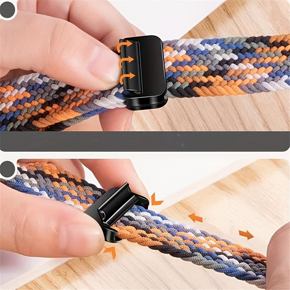 Apple Watch Magnetic Nylon Strap – Braided Elastic Adjustable Wristband, Soft, Breathable, Fits 38–49mm, Series 1–11, SE, Ultra / Ultra 2, Unisex