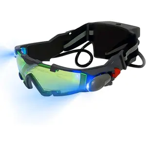 Adjustable Night Vision Goggles for Kids with Flip-Out Lights Eye Lens for Racing Hunting Bicycling Skying to Protect Eyes