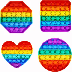 Random 4 Pcs Fidget Toys, Pop Fidget Sensory Toys Set, Stress Relief Gifts for Kids & Adults, Pop Bulk & Party Favors Toddler Toys for Easter Gifts, Party Supplies, Classroom Prizesfidget toys