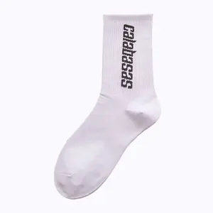 2026 latest model unisex high-top long socks with letter designs, sports mid-calf cotton socks, street basketball socks, trendy socks