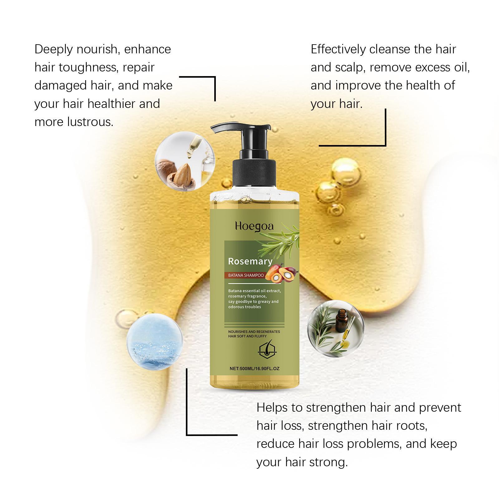 Organic Rosemary Hair Growth Shampoo for Women and Men-Natural Thickening & Strengthening Shampoo with Hydrolyzed Keratin for Thinning Hair & Hair Loss 16.9 fl.oz