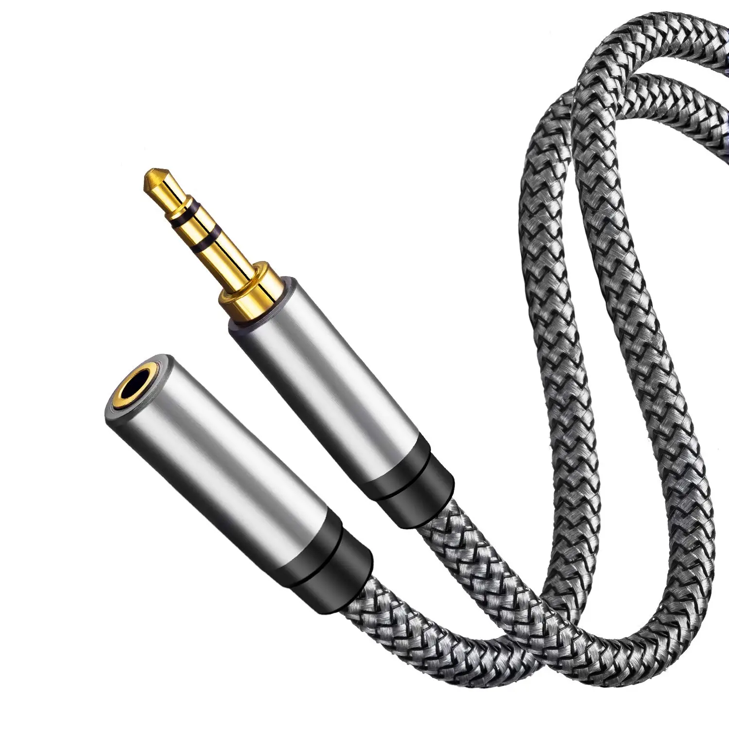 Audio Extension Cable 10Ft,Audio Auxiliary Stereo Extension Audio Cable 3.5mm Stereo Jack Male to Female for Phones, Headphones,Tablets and More (10Ft/3M, Silver),Protective,Case,HDMI,Splitter,Ultra,Android Smart TV Box,tall,tripod,sound,effect