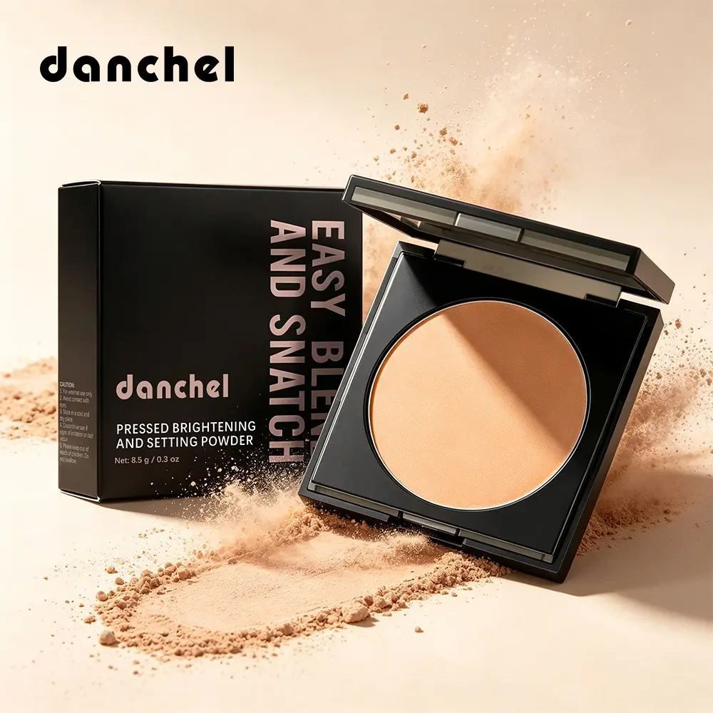 Danchel Baking Setting Powder Compact, Micro-Fine Formula Controls Shine & Sets Makeup, Blurs Pores & Fine Lines, Travel-Friendly for All Skin Types, Ideal for Daily Wear