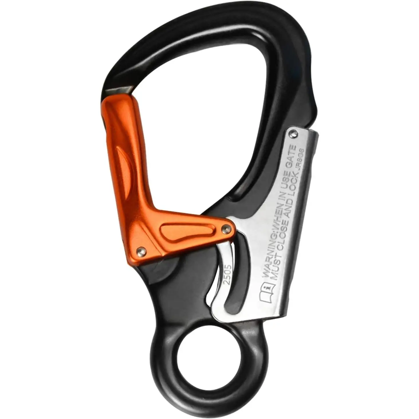 CE 35kN Aluminum Snap Hook, Heavy Duty Captive Eye Forged Hook, Double-Action Speedline Snaphook for Climbing,Rigging, Rappelling, Arborist, Sling,Flipline, Lanyard, Black