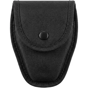 Handcuff Case Holster Pouch for Duty Belt or MOLLE Vest, Handcuff Holder Compatible with Standard Chain or Hinged Handcuffs, Open Top Cuff Sheath for Police Law Enforcement Security Officer Gear