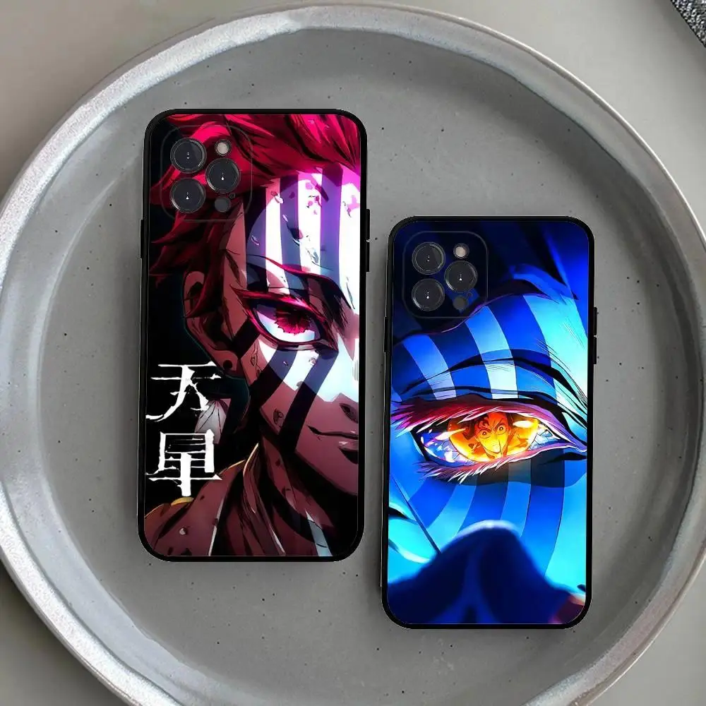 D-Demon Akaza S-Slayer Silicone Smartphone Case - Durable, Shockproof Soft Cover with HD Print, Anti-Fingerprint for iPhone 11,12,13,14,15,16,17 & Pro, MAX - Custom Personalized Cellphone Casing