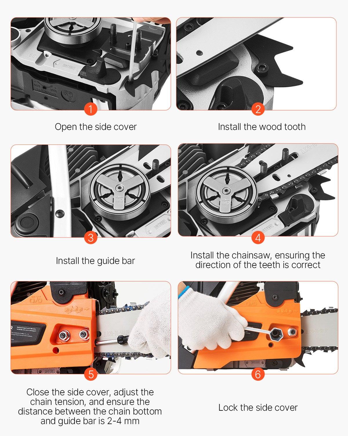 VEVOR 62 cc Gas Chainsaw, 20 inch Gas Powered Chainsaw, 3.8 HP Power Chain Saw with Non-Slip Handle, Gas-Powered Chainsaws with Dual Fuel Tanks, For Wood Cutting, Tree Trimming, and Land Clearing VEVOR 62 cc Gas Chainsaw, 20 inch Gas Powered Chainsaw, 3.8 HP Power Chain Saw with Non-Slip Handle, Gas-Powered Chainsaws with Dual Fuel Tanks, For Wood Cutting, Tree Trimming, and Land Clearing
