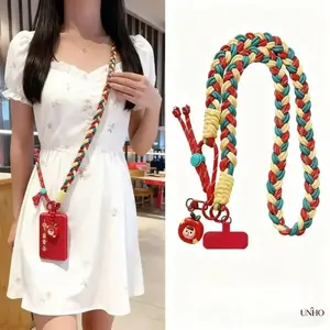 2026 Summer Hand-Woven Adjustable Crossbody Phone Lanyard, Dual Back Wear Anti-Loss Phone Strap, Comfort Hands-Free EDC Tech Accessory, Wear Resistant Portable Gear Perfect For Outdoor Camping Hiking Running Sports And All-Day Daily Travel