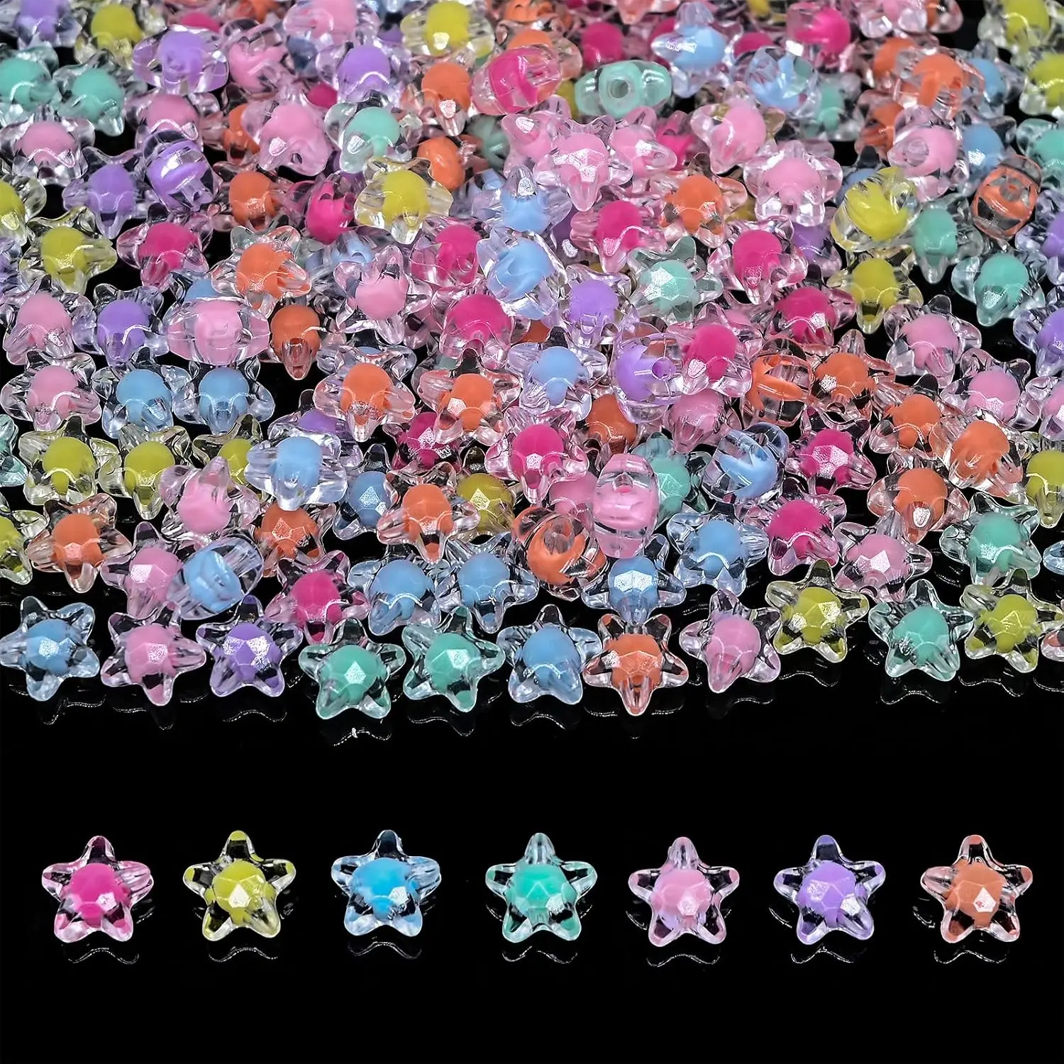 200+Pcs Candy Kandi Beads for  Making Bracelet Key Chains (S-) | Bulk Cute Candy Style Beads, Ideal DIY Craft Charm Supplies for Bracelet Making,  Creation &  Projects