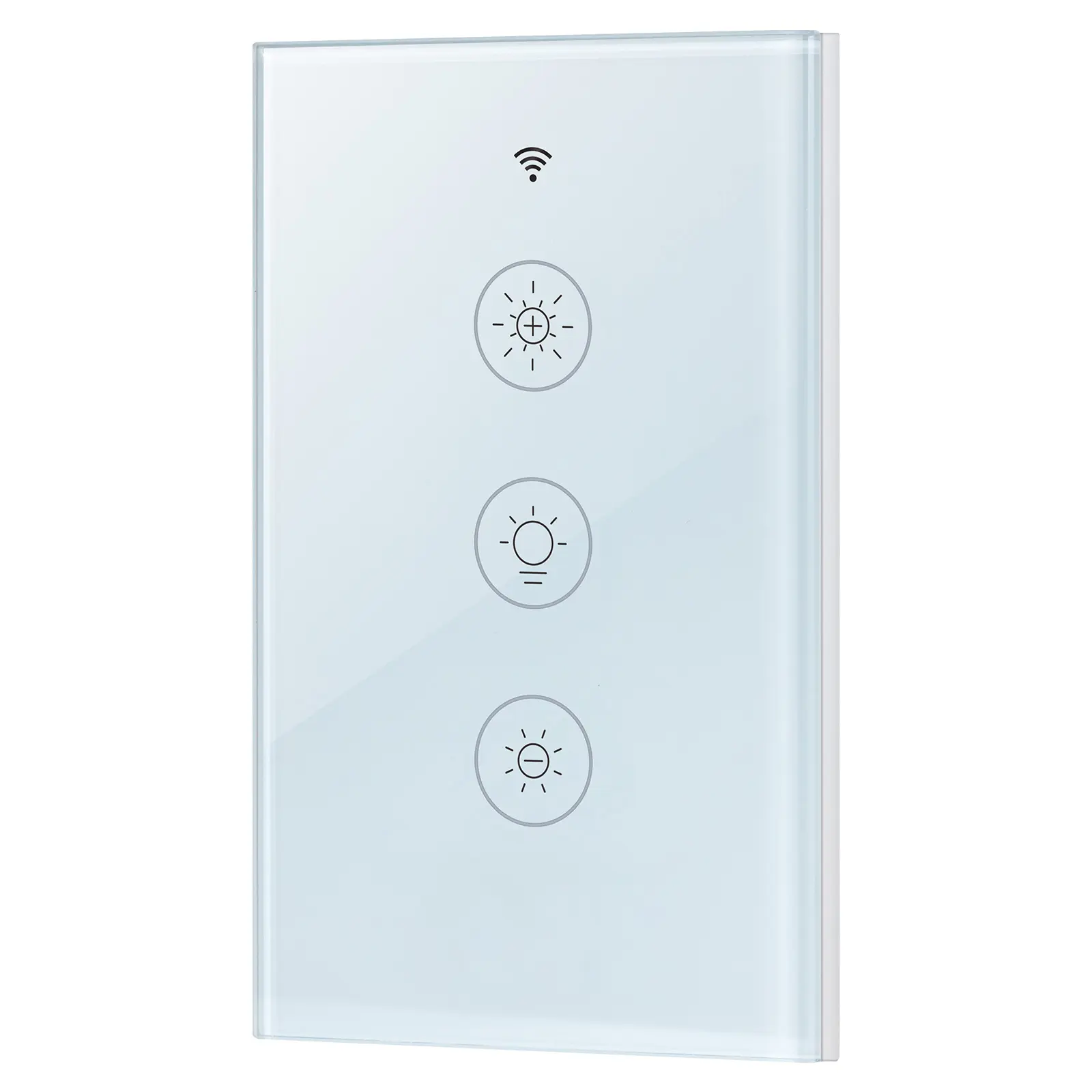 WiFi Smart Light Dimmer Switch, 100-250V AC Wi-Fi 2.4GHz, 15% to 85% Stepless Dimming LED Dimmable Smart Switch with Touch Panel, App Remote Control Voice Compatible with Alexa Google Home