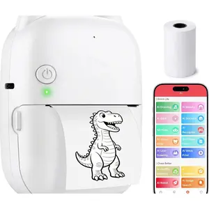 EFFUN Smart AI Voice Wireless Wi-Fi Thermal Printer, Mini Inkless Portable Device with App, 1 Roll Paper & Sticky Labels – Perfect Holiday Easter Basket Gift for Home Organization