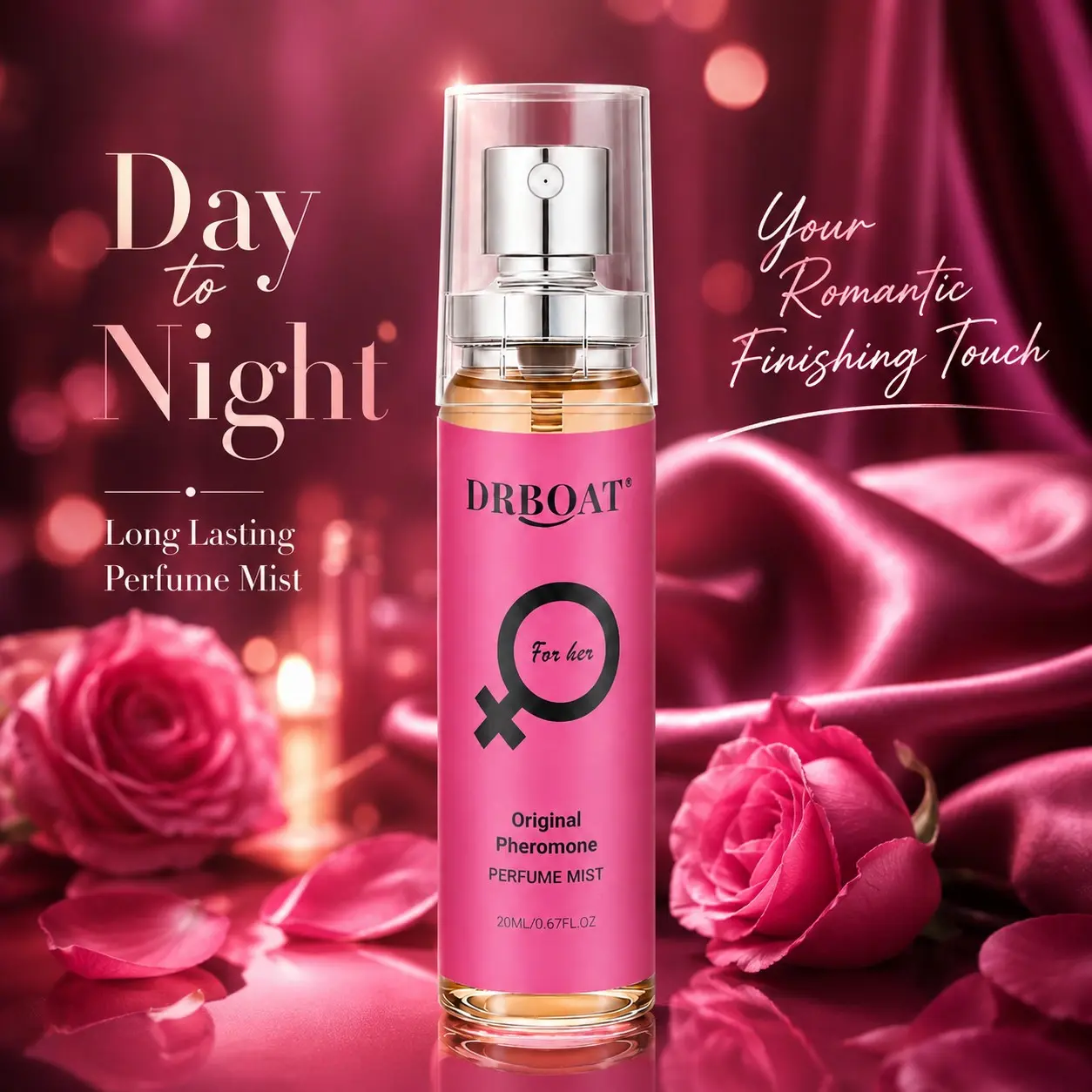 Original Pheromone Perfume Mist - 20ml Rich Pheromone Mist, Fresh Cologne Body Fragrance Spray for Men & Women, Date, Traveling, Home.