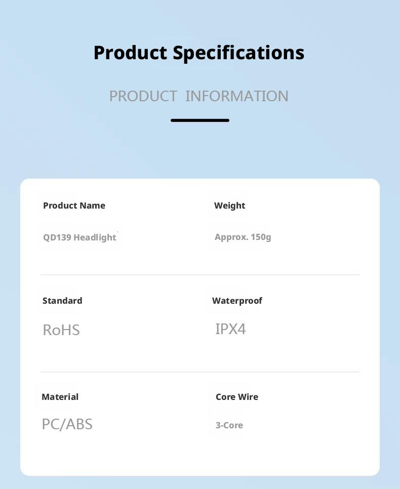QD139 Cross-Border 5-Pin Waterproof Connector for Front Lights – Modification Kit for Electric Bicycles and Scooters