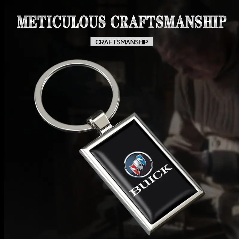 1Pcs Zinc Alloy Car Keyring Auto Logo Keychain Pendant Decoration For Buick GL8 Encasa Century Encore GX Envision Lacrosse Regal Verano Electra E7 L7 Velite 6 E5 Avenir