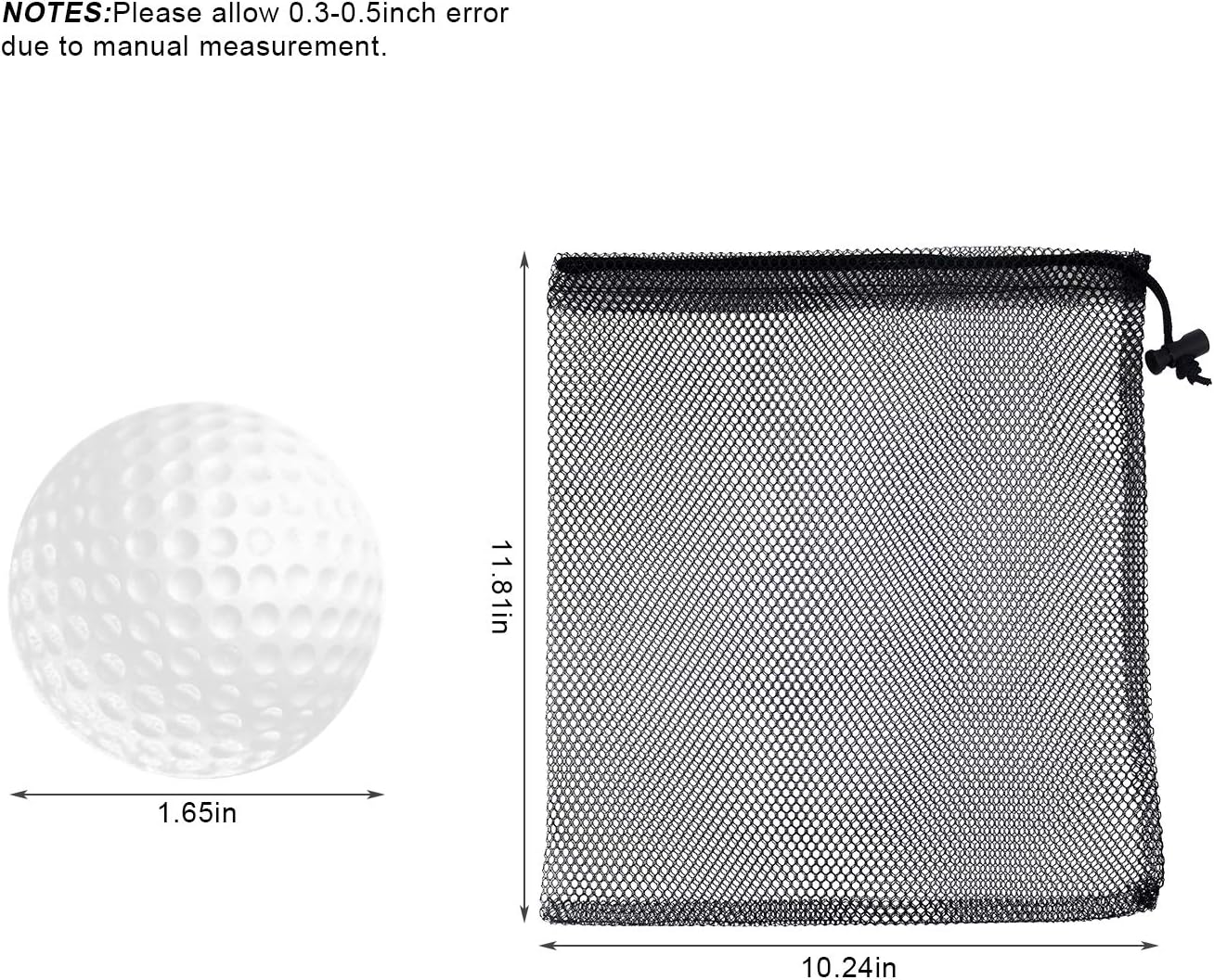 40 Pack  Golf Practice Balls - Realistic Feel and Limited Flight  Balls for Indoor or Outdoor