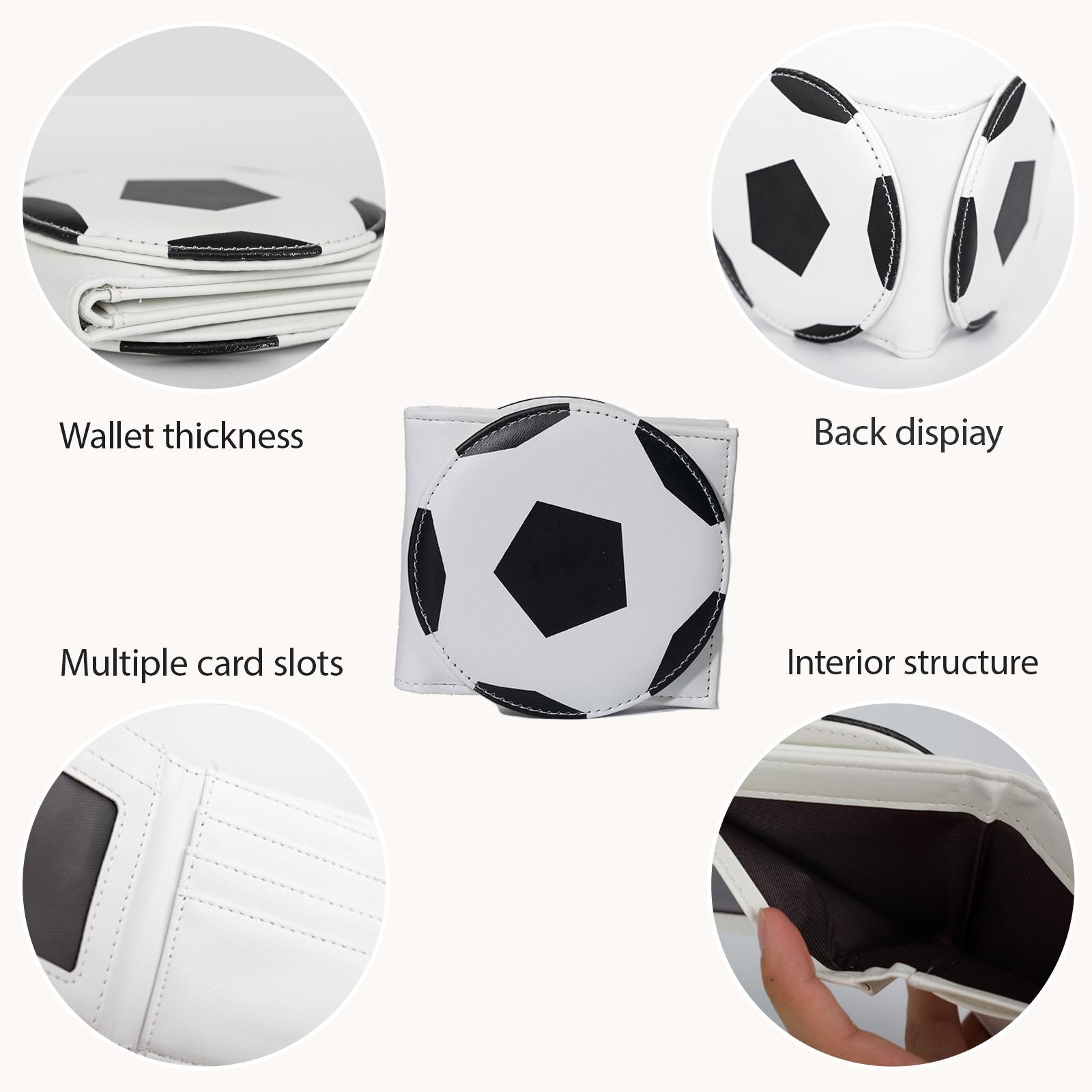 RFID anti-theft brush anti magnetic wallet, irregular wallet, Hamburg wallet - football wallet