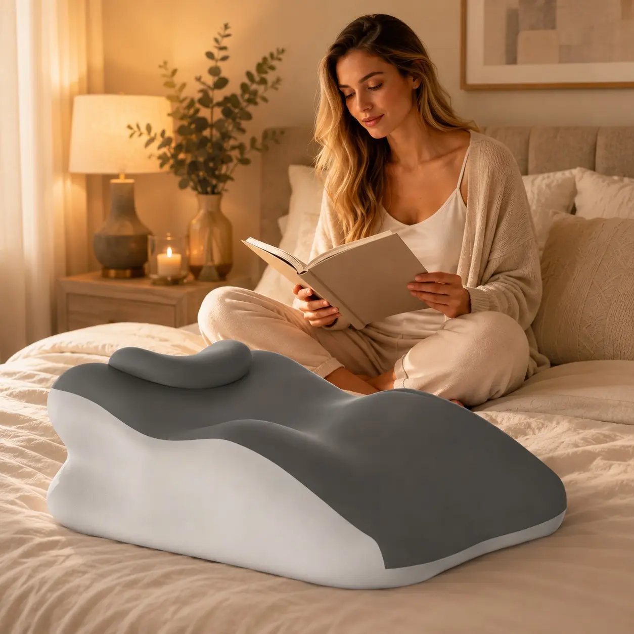 Ergonomic Hollow Arc-Shaped Cushion for Desk Workers, Hand Placement Area, Flexible Padding, Office Home Study Relaxation Pad Xaxz-09