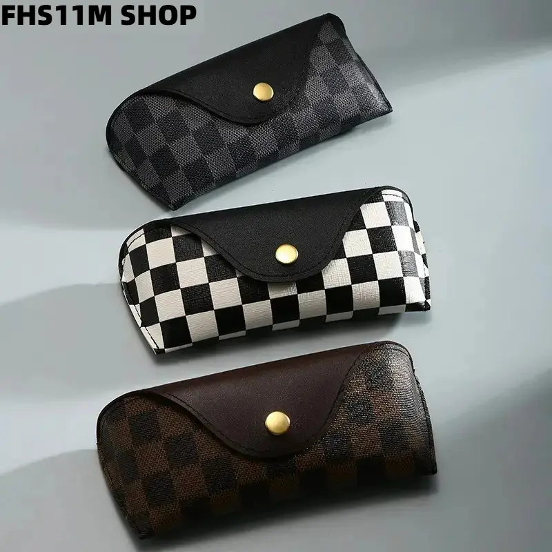 Aesthetic Leather Sunglasses Case - Portable Soft Lined Eyewear Protector Pouch for Travel & Daily Use