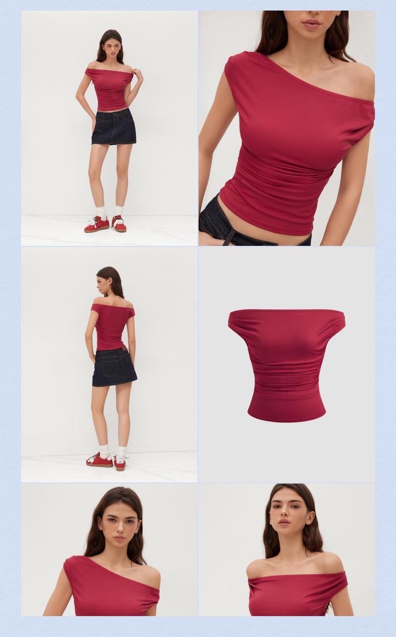 Cider Off-shoulder Ruched Top