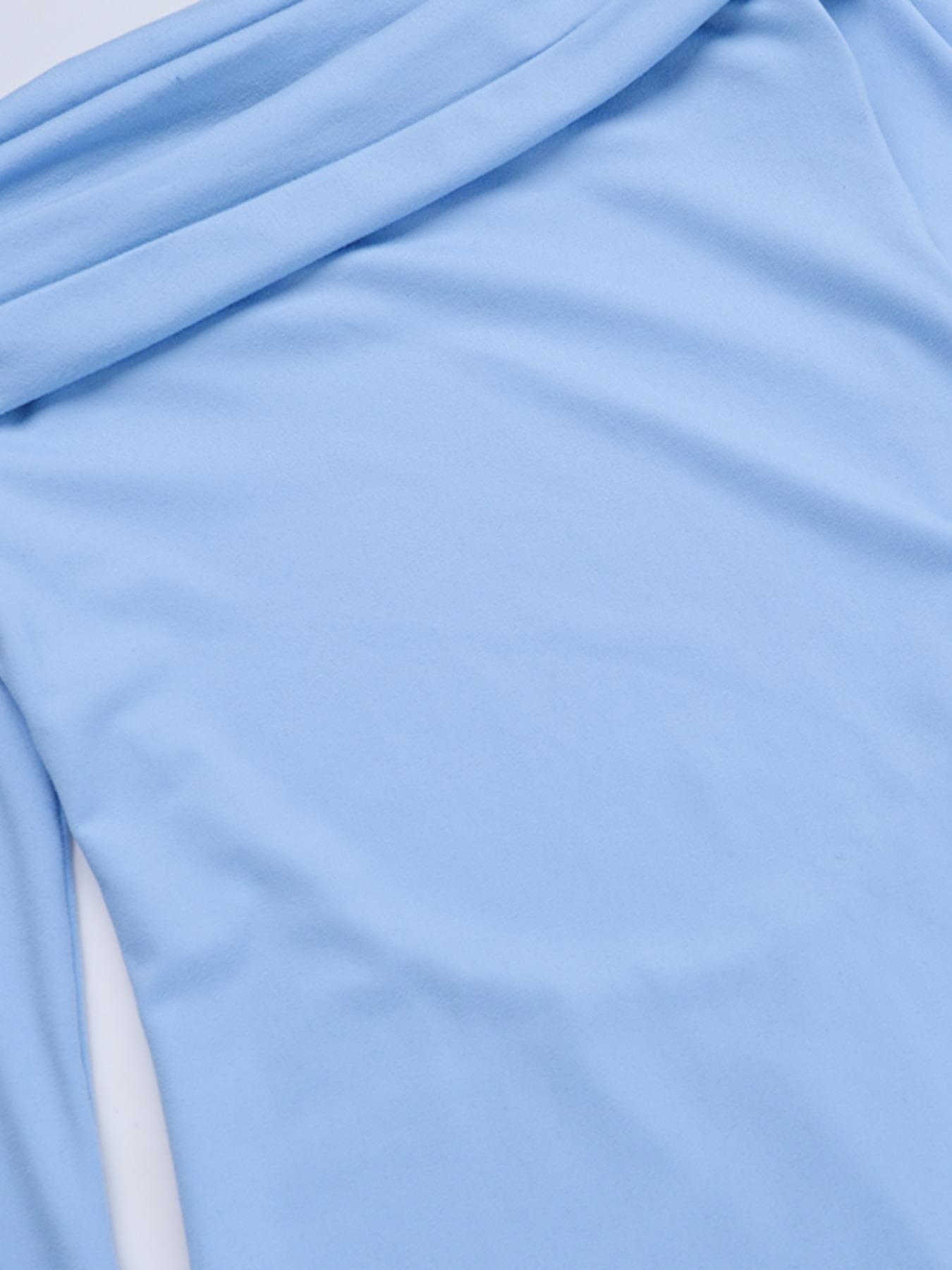 Women's solid color one-shoulder backless long-sleeve dress, casual and slim fit, suitable for parties, festivals, and wedding guests. Women's autumn and winter clothing, Christmas holiday party attire