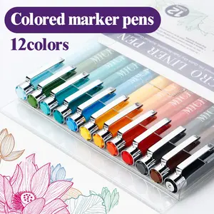 12-color Technical Drawing Pen for Sketching, Outlining, and Art Cartoon Drawing with Sketching Pen