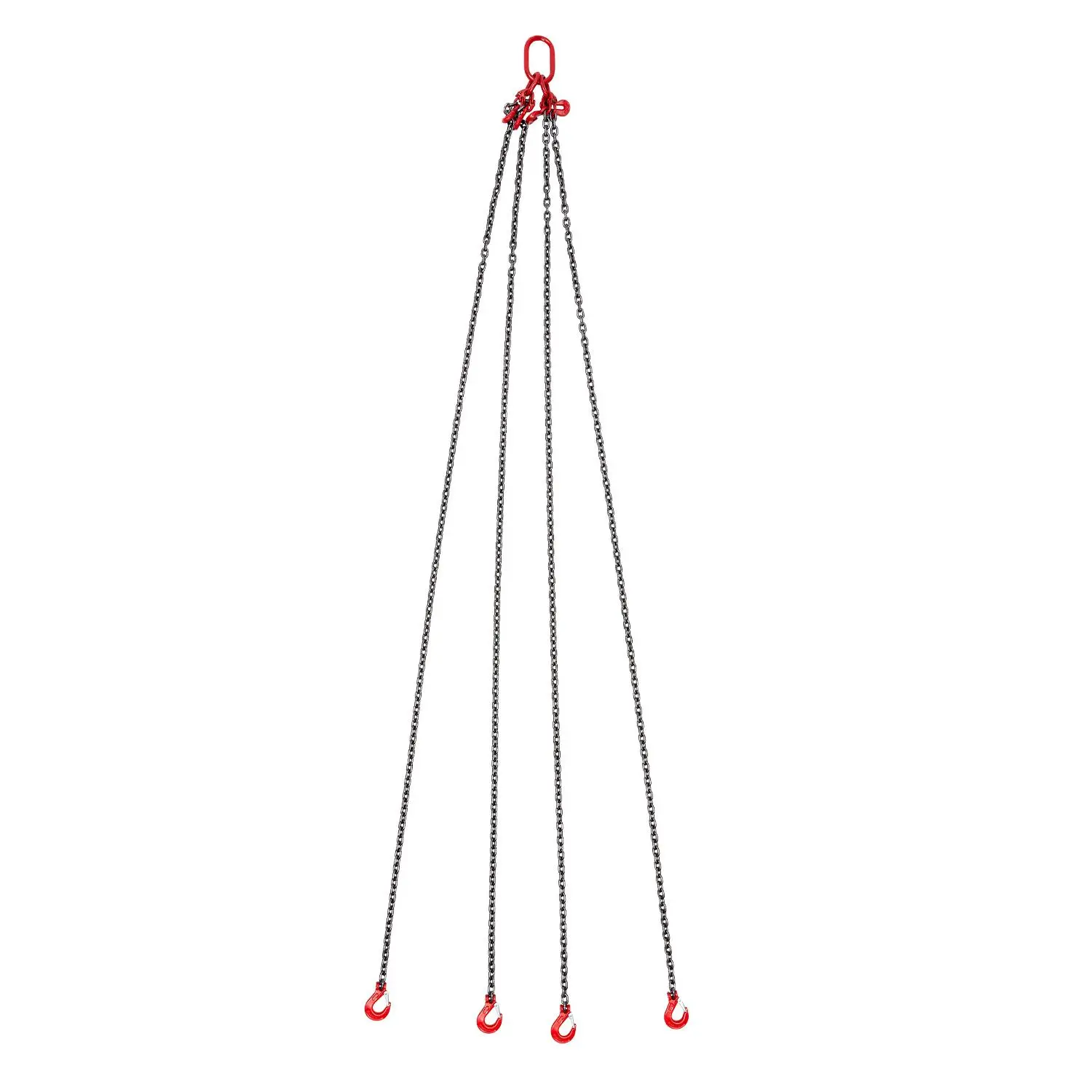 GAOMON Industrial 4-Leg Chain Sling with Grab Hooks & Adjusters – Heavy Duty Lifting Chains for Engine Hoist, 5/16" or 1/4" x 5ft/10ft, 6600-11000 lbs Load Capacity, Material Handling